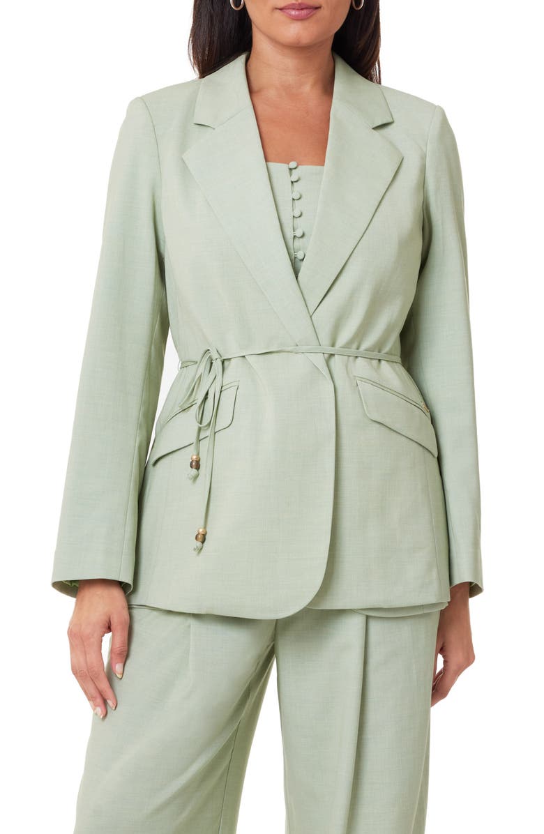 Scotch & Soda Drapey Belted Blazer, Main, color, Pistachio