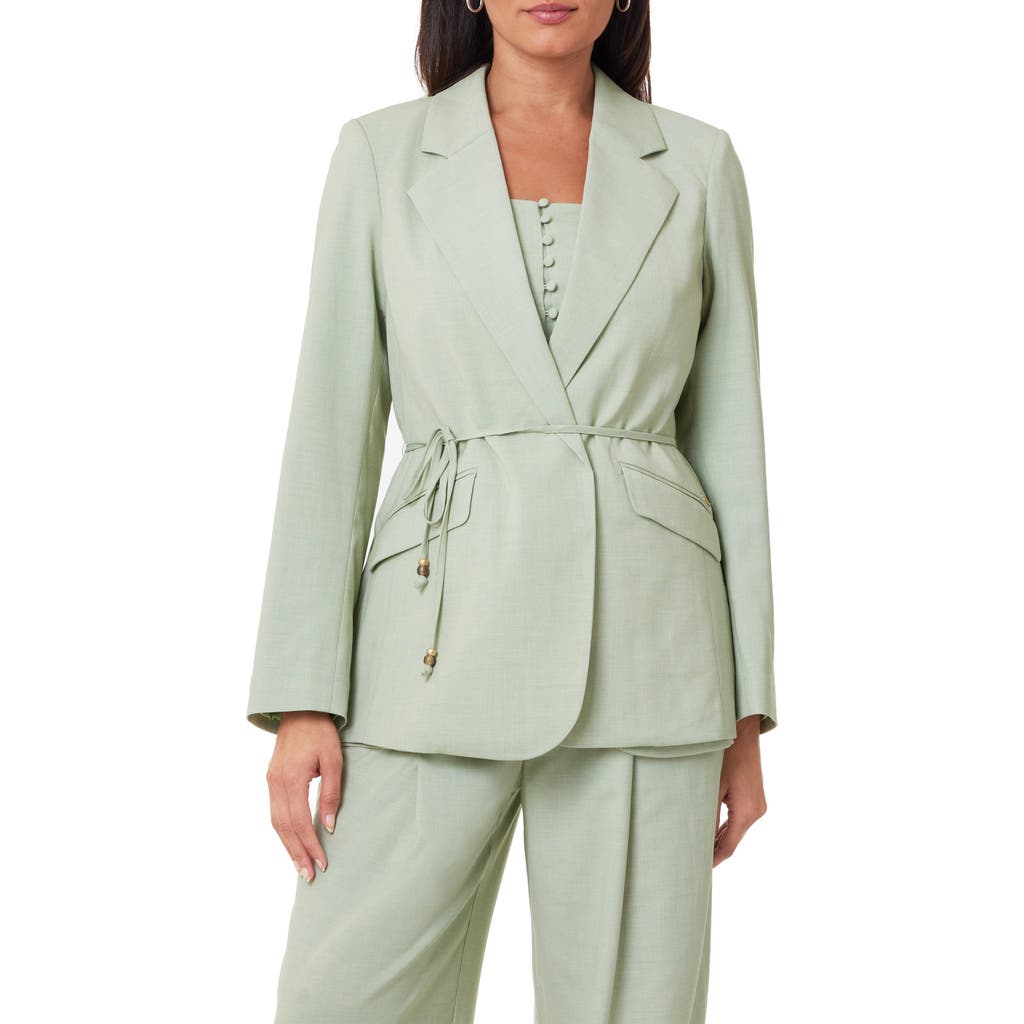 Scotch & Soda Drapey Belted Blazer In Pistachio