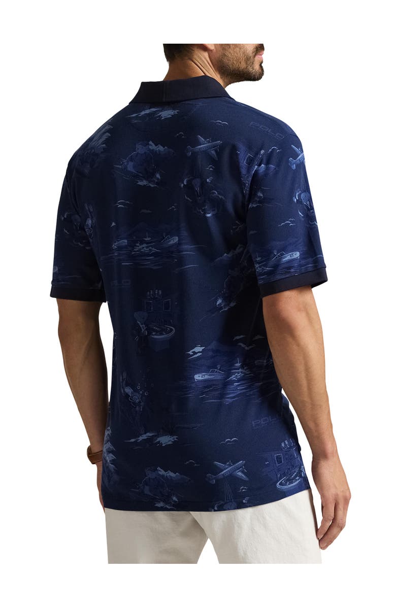 Polo Ralph Lauren Big & Tall Mesh Bear Polo Shirt, Alternate, color, Spy Bear