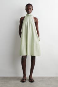 COS Fluid Halterneck Mini Dress