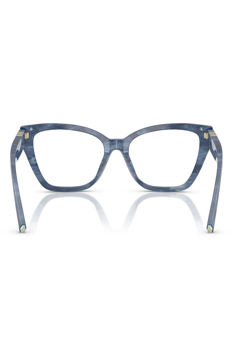 Tiffany & Co. 52mm Cat Eye Optical Glasses, Alternate, color, Striped Tanzanite / Demo Lens