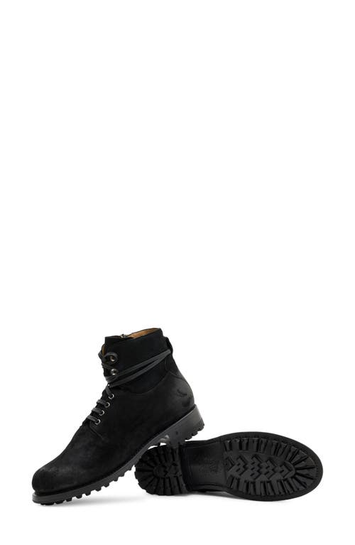 John Varvatos Moto Lace-up Boot In Black