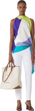 Lanvin Graphic Print Silk Top