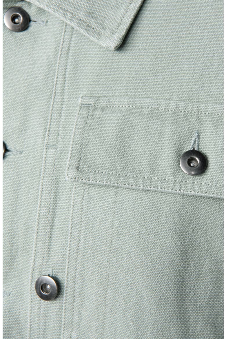 Pilot Flight Cotton Canvas Shirt Jacket, Alternate, color, SAGE