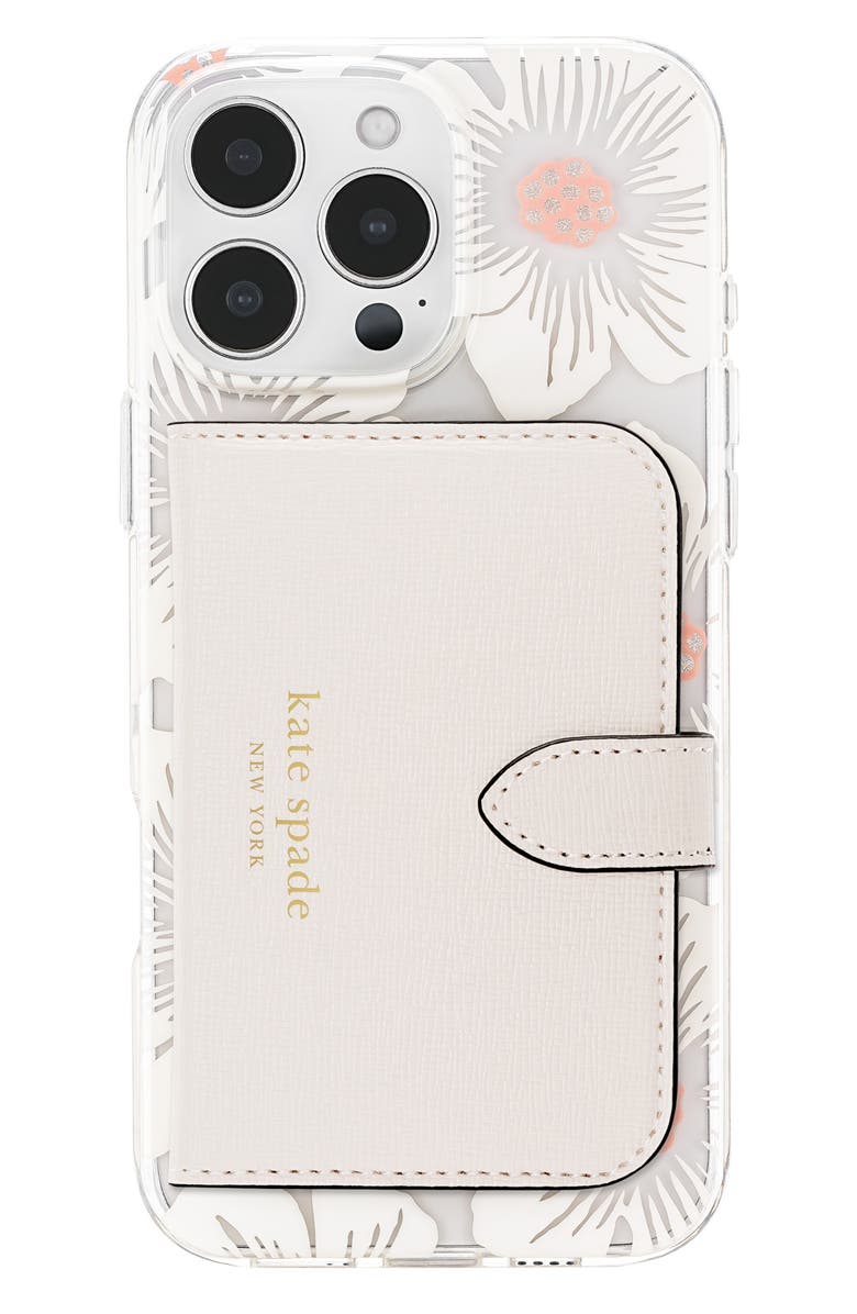 Kate Spade New York morgan magnetic wallet, Alternate, color, Cream