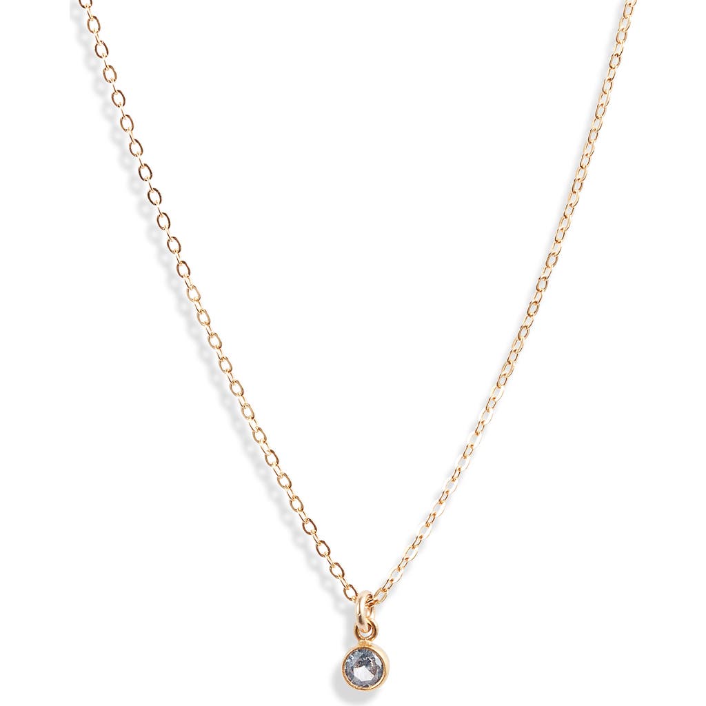 Set & Stones Birthstone Charm Pendant Necklace In Gold