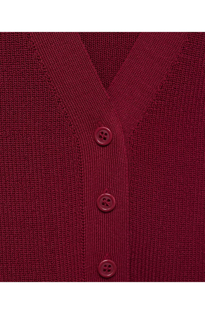 MANGO Button Front Knit Vest, Alternate, color, Wine