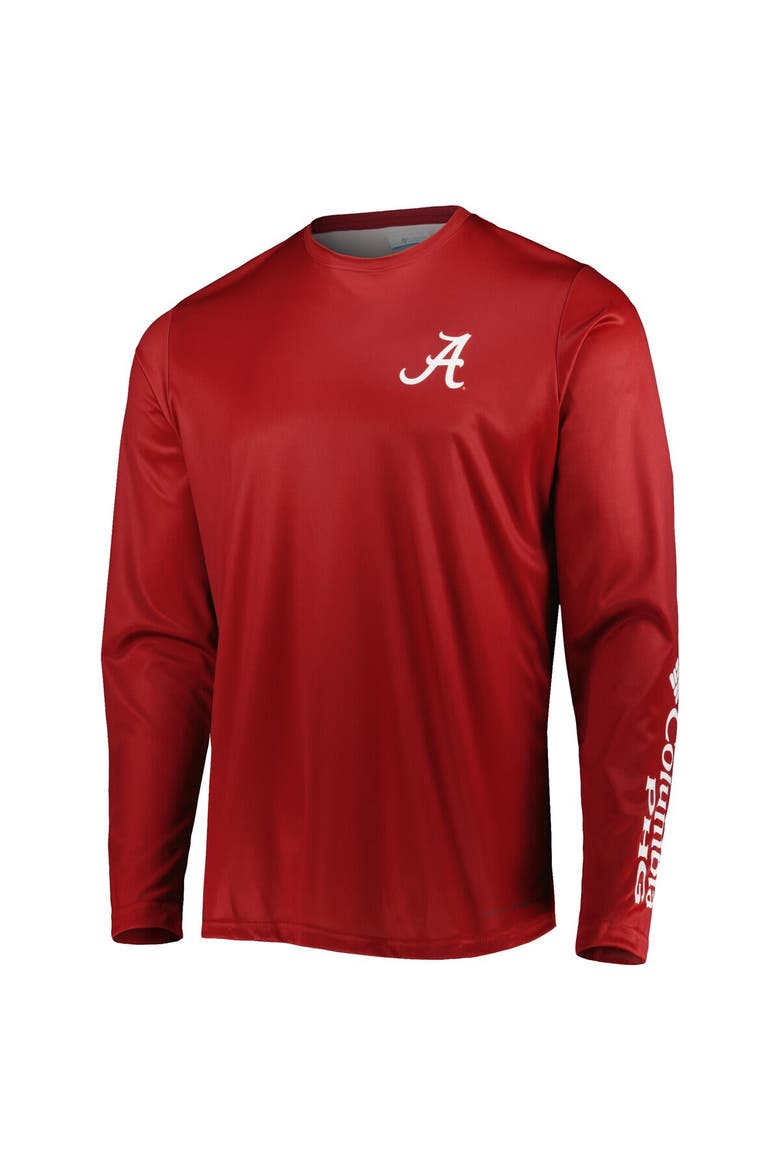 Men's Columbia Crimson Alabama Crimson Tide Terminal Shot Omni-Shade Omni-Wick Long Sleeve T-Shirt, Alternate, color, Crimson