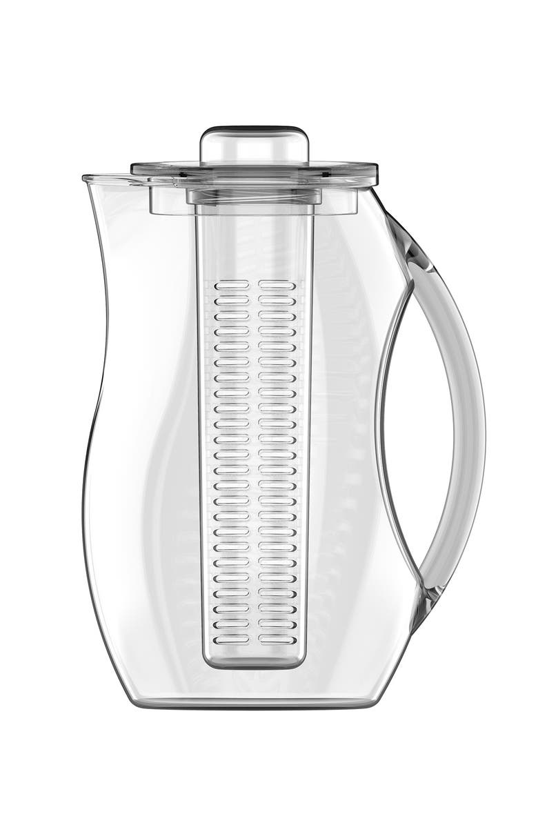 PRODYNE Fruit Infusion Pitcher, Natural Fruit Flavor, Acrylic, Main, color, Clear