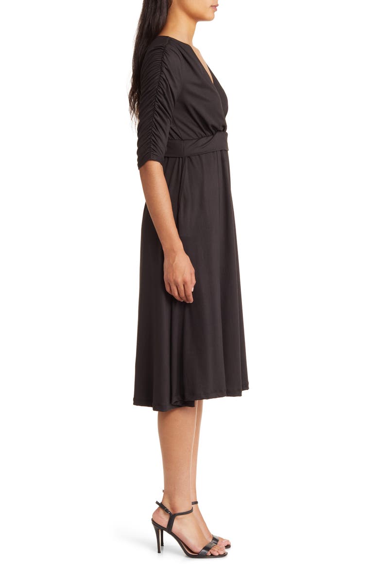 Gabriella A-Line Midi Dress, Alternate, color, BLACK NOIR