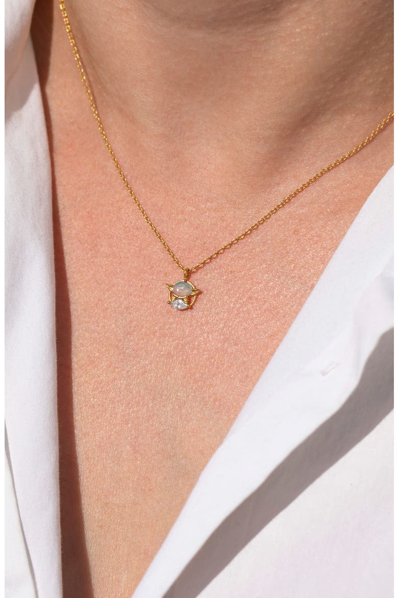 Star Wars Grogu Pendant Necklace, Alternate, color, GOLD