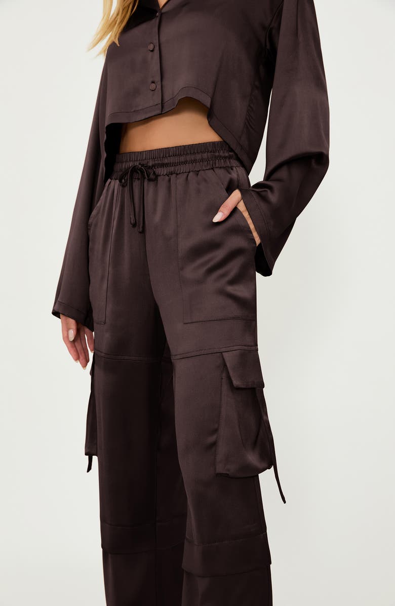 Beach Riot Gianna Drawstring Wide Leg Cargo Pants, Alternate, color, 