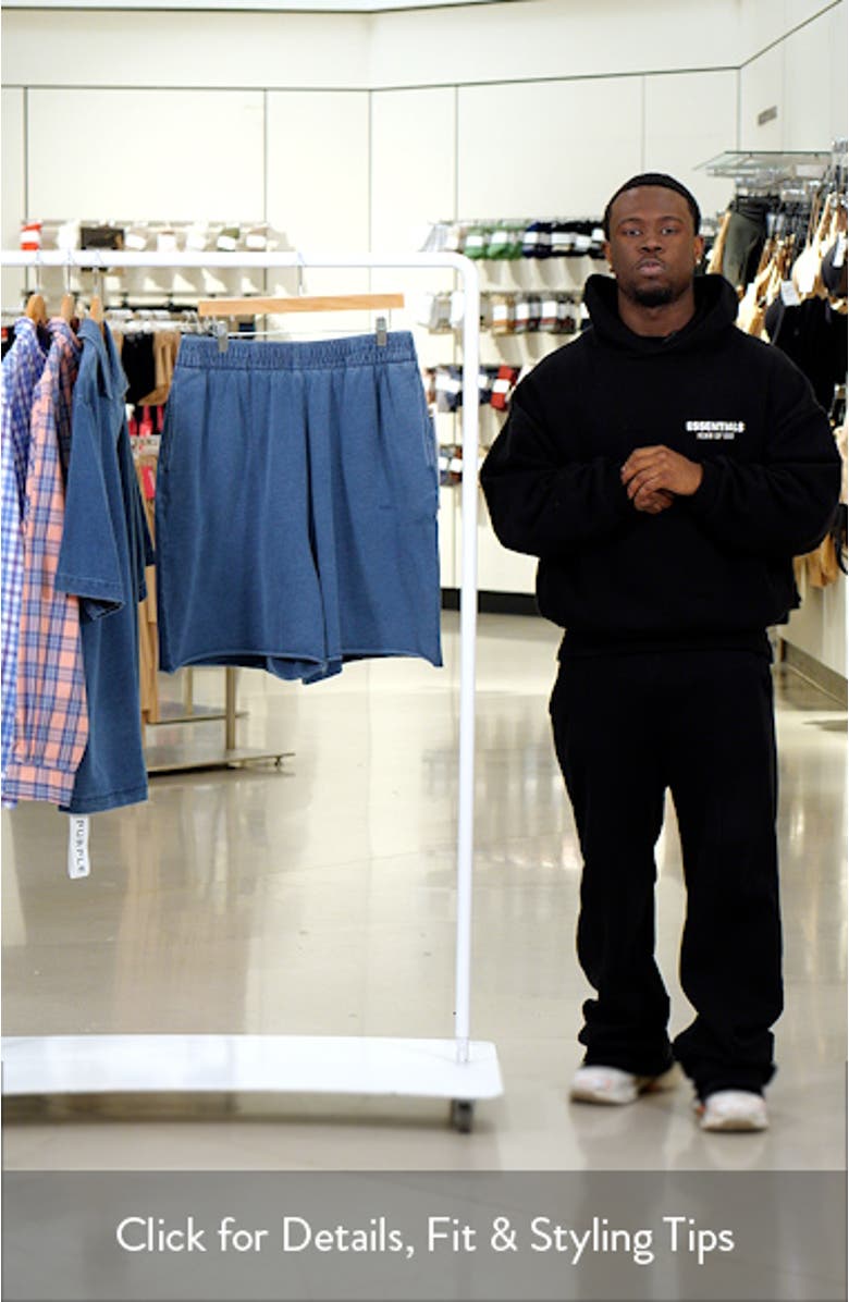 Raw Hem Cotton Jersey Sweat Shorts, sales video thumbnail