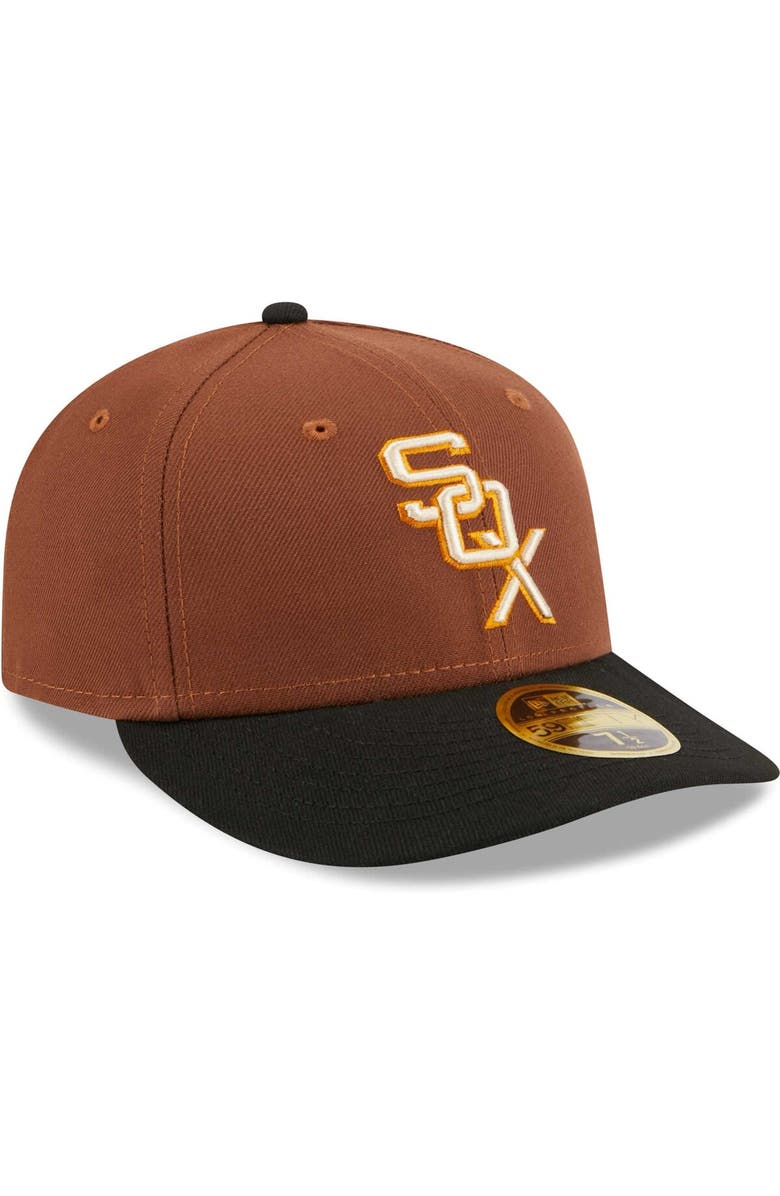 New Era Men's New Era Brown Chicago White Sox Tiramisu Low Profile 59FIFTY Fitted Hat, Alternate, color,