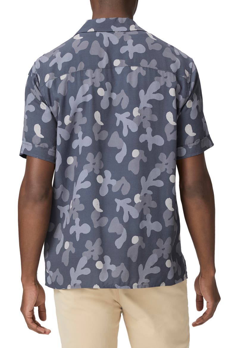 Landon Short Sleeve Button-Up Shirt, Alternate, color, CONSTELLATION BLUE