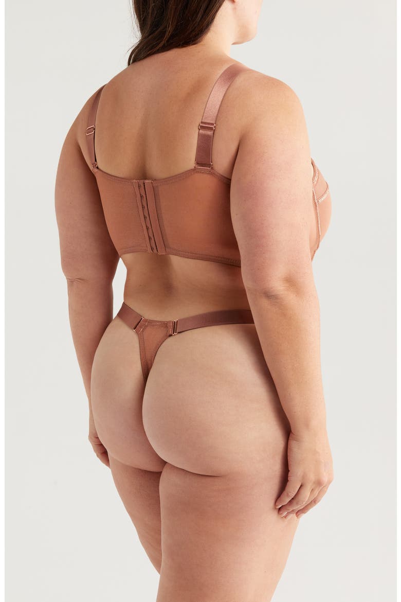 Bustier & Thong Set, Alternate, color, BRONZE