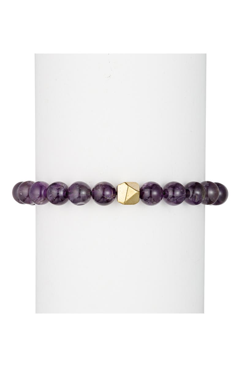 EYE CANDY LOS ANGELES Men's Martin Agate Slider Bracelet, Alternate, color, Purple
