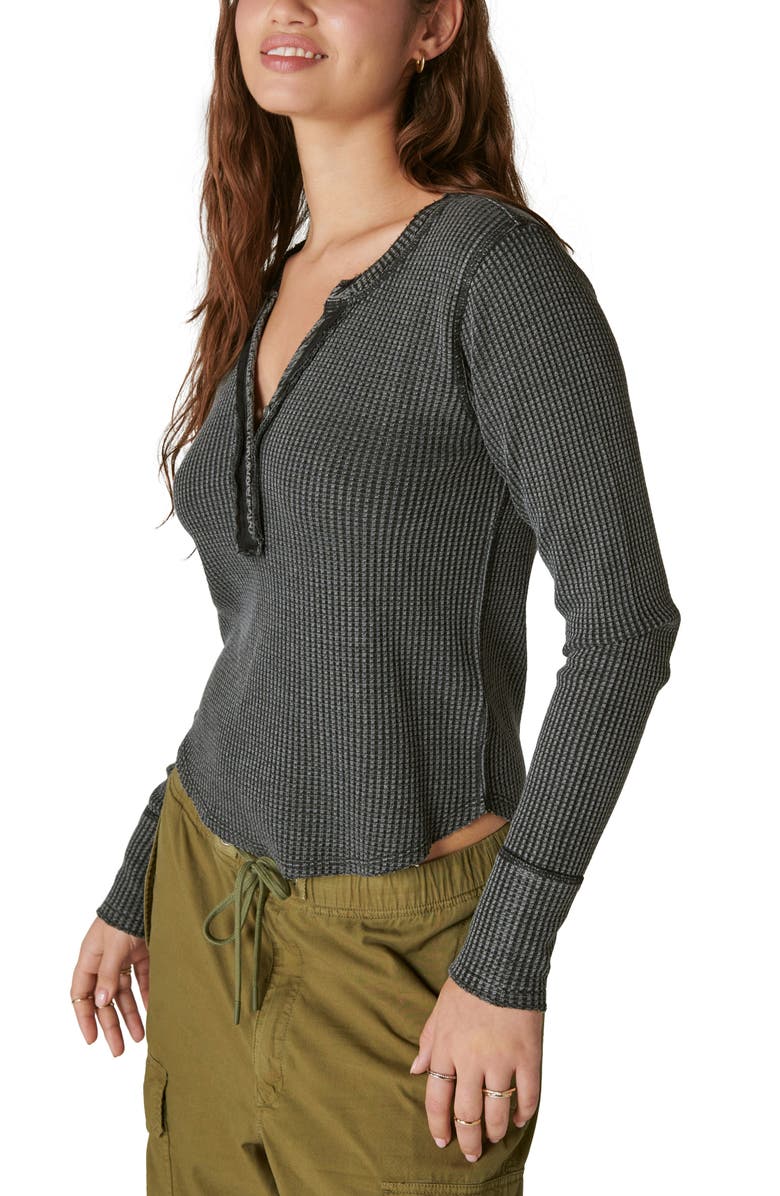 Lucky Brand Cotton Blend Thermal Henley Top, Alternate, color,