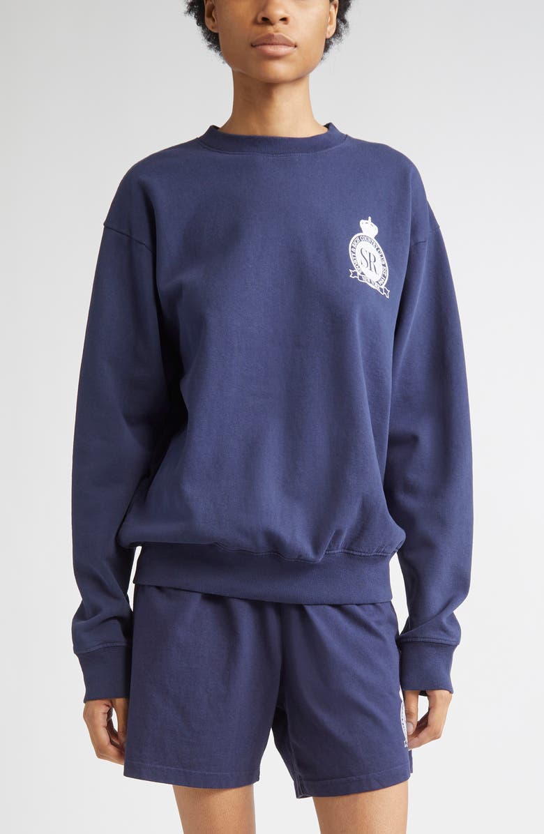 Sporty 
Rich Royal Club Fleece Graphic Sweatshirt, Main, color, 