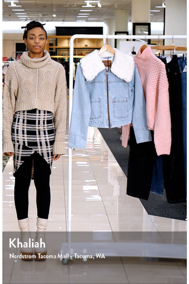 Retro Faux Fur Trim Zip-Up Denim Trucker Jacket video