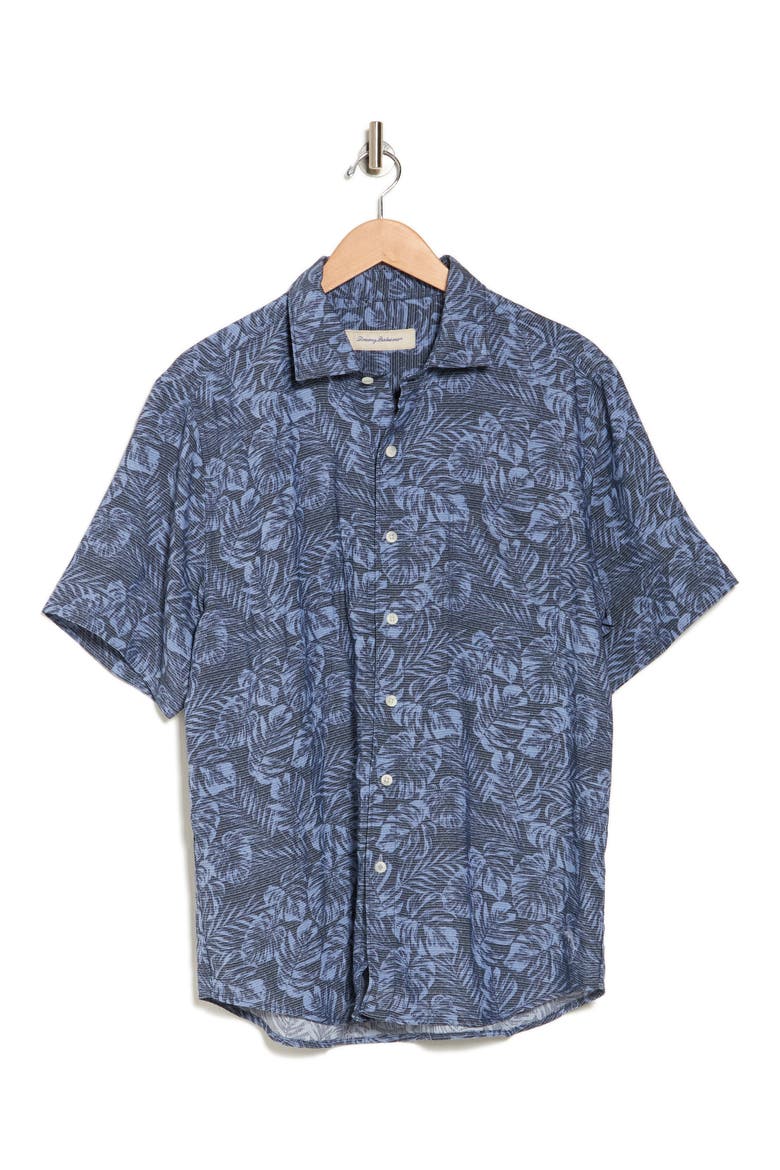 Fallen Leaves Tencel® Modal Blend Button-Down Shirt, Alternate, color, INDIGO
