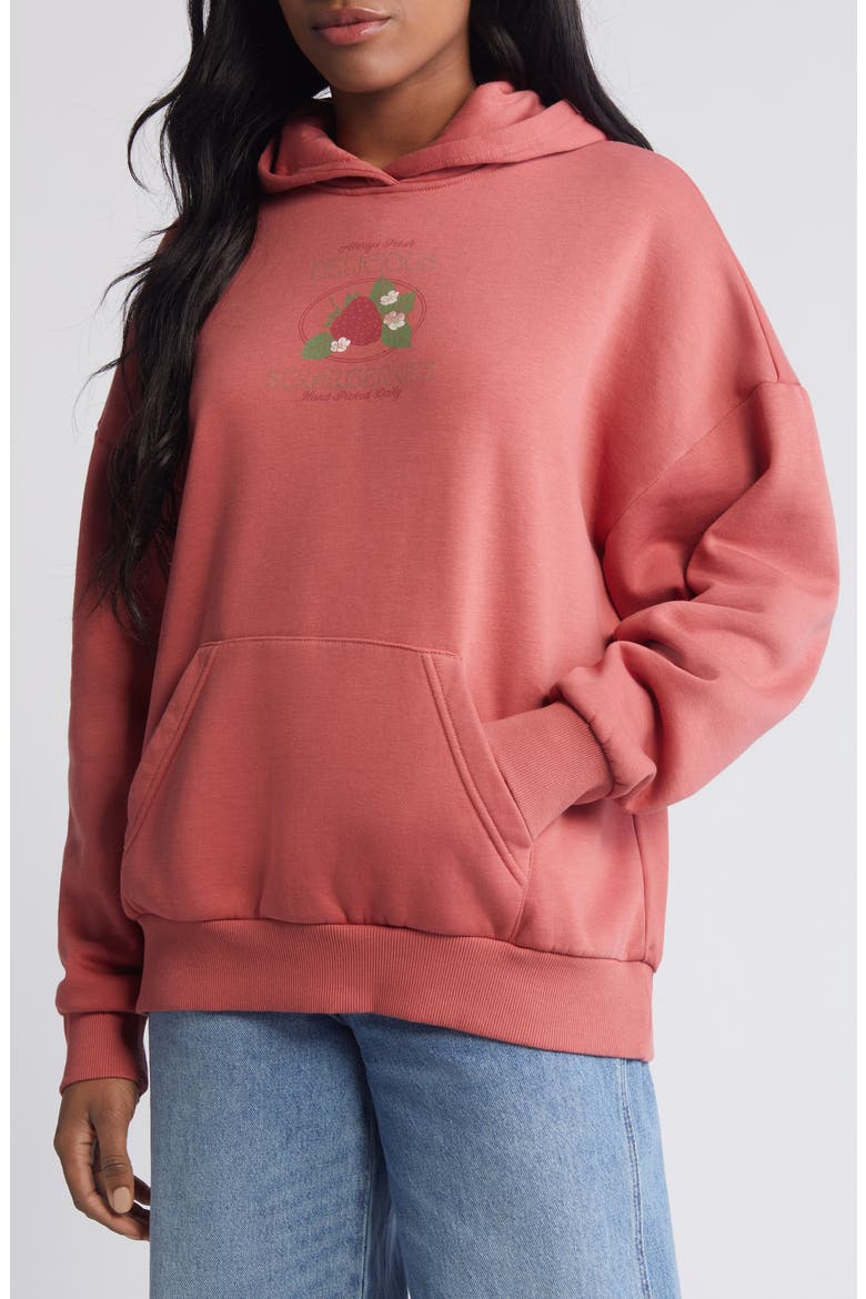 Delicious Cotton Blend Hoodie, Main, color, DUSTY CEDAR