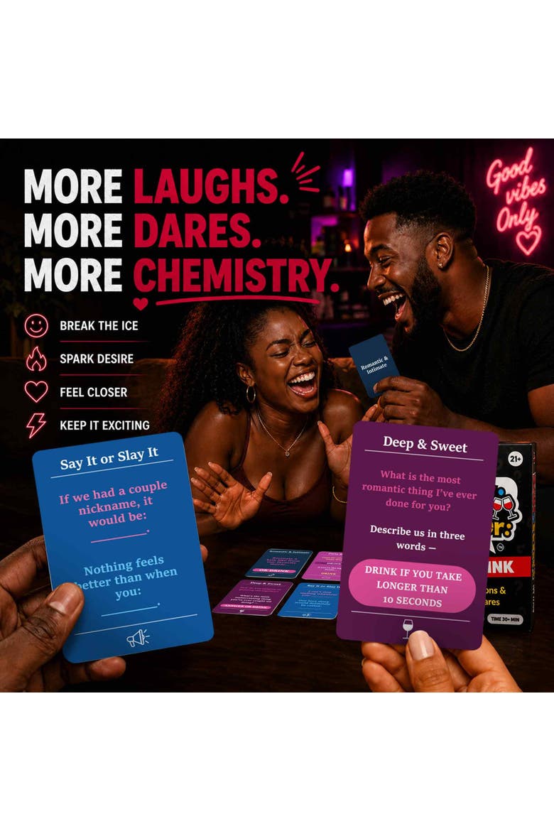 Couples Conversation & Date Night Card Games Set, Alternate, color, Love Drink