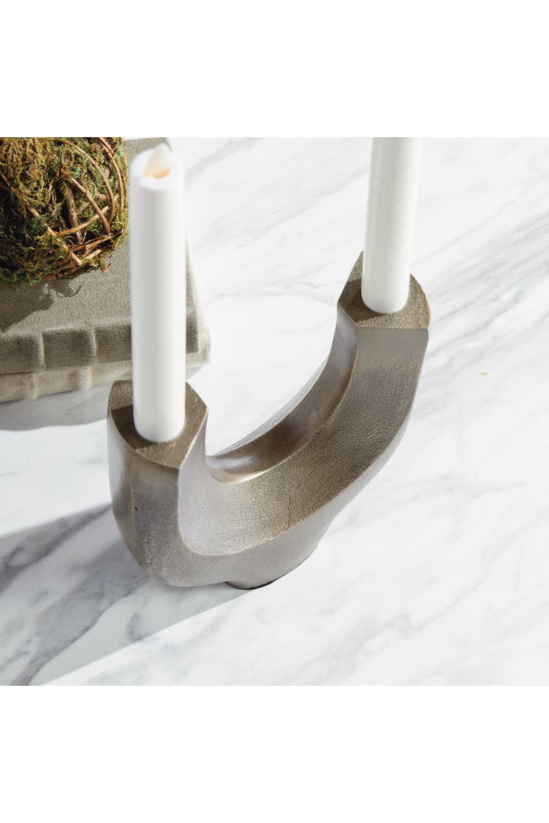 Zoey 2-Taper Candelabra Candle Holder, Alternate, color, Gold