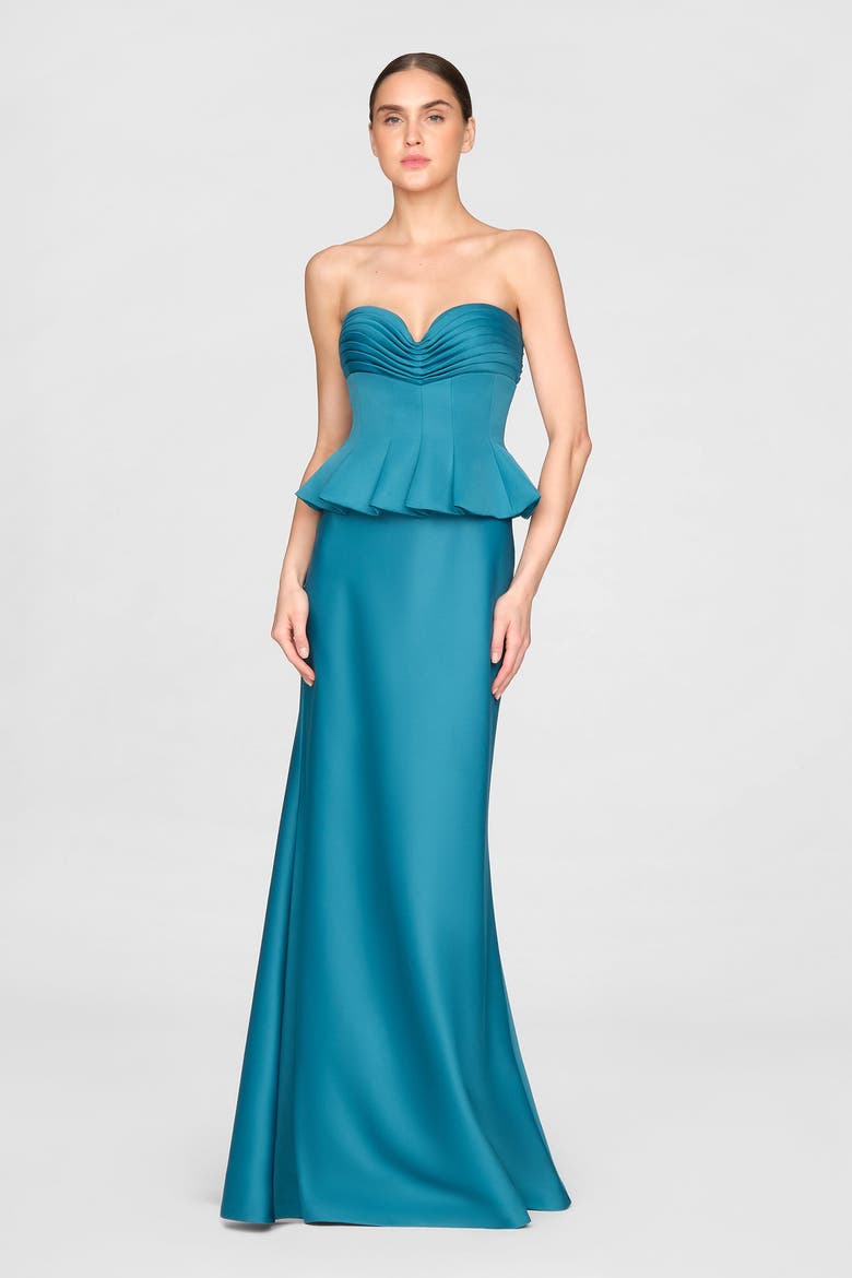 Sydney Strapless Gown, Main, color, NIGHT SWIM