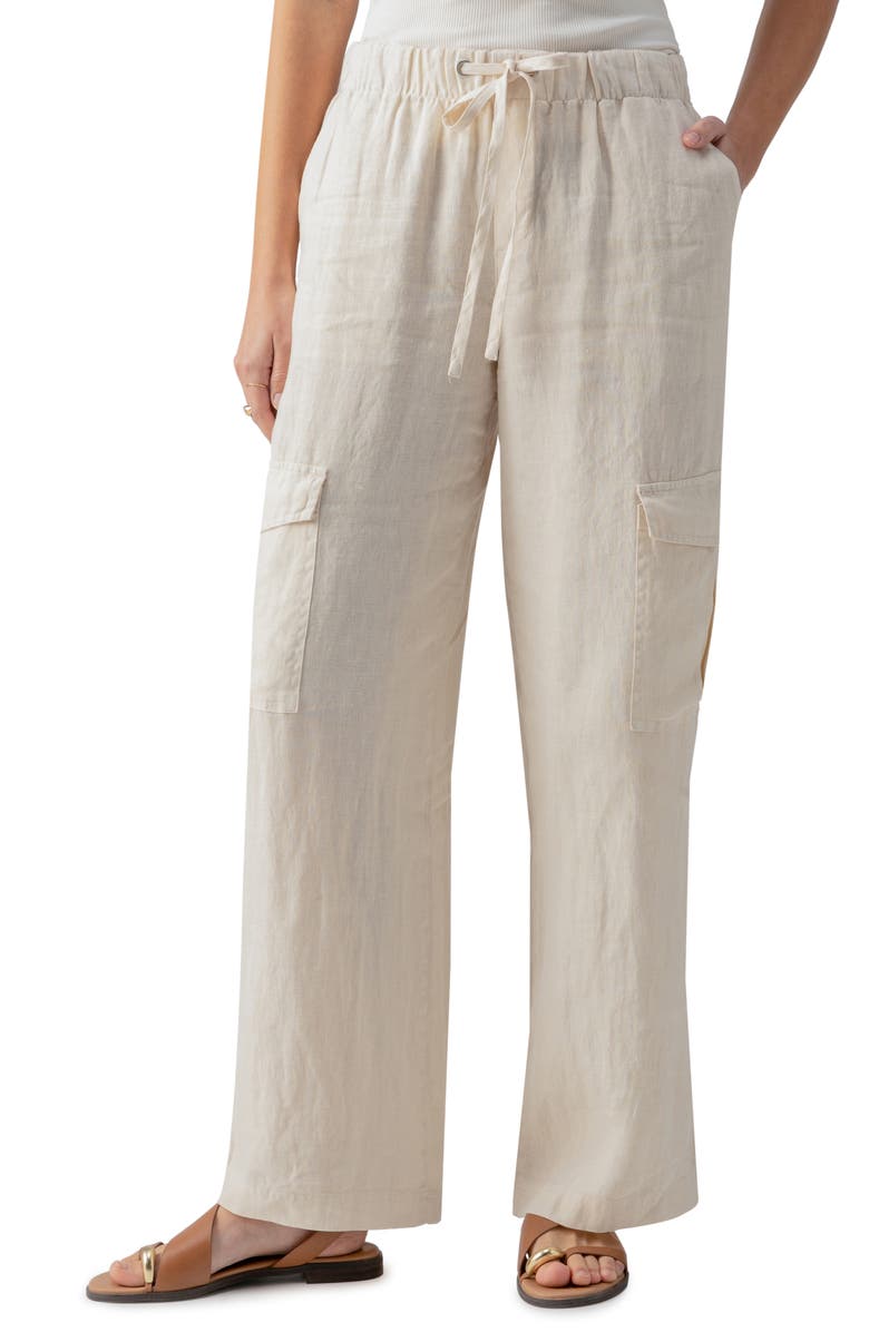 Sanctuary Drift Linen Cargo Pants, Main, color,