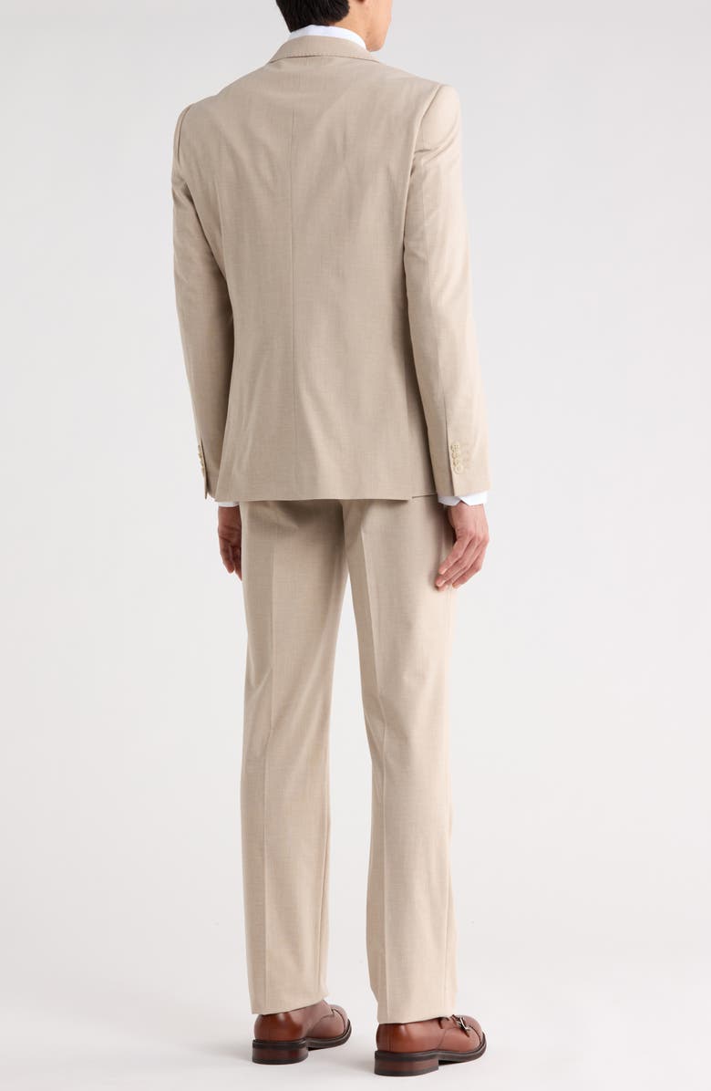 ZANETTI Trim Fit Tan Notch Lapel Stretch Suit, Alternate, color, Tan