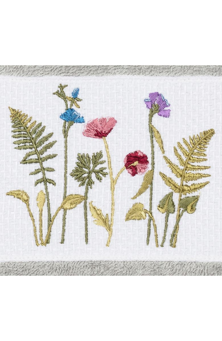 Linum Home Textiles Serenity Embellished Hand Towel - Light Grey, Alternate, color, Light Grey