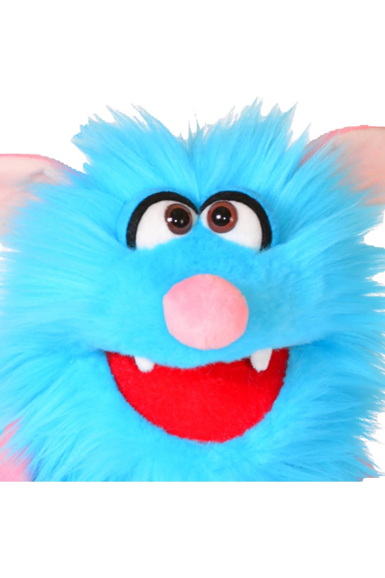 Spike The Blue Friendly Monster 14 Inch Plush Hand Puppet, Alternate, color, Blue
