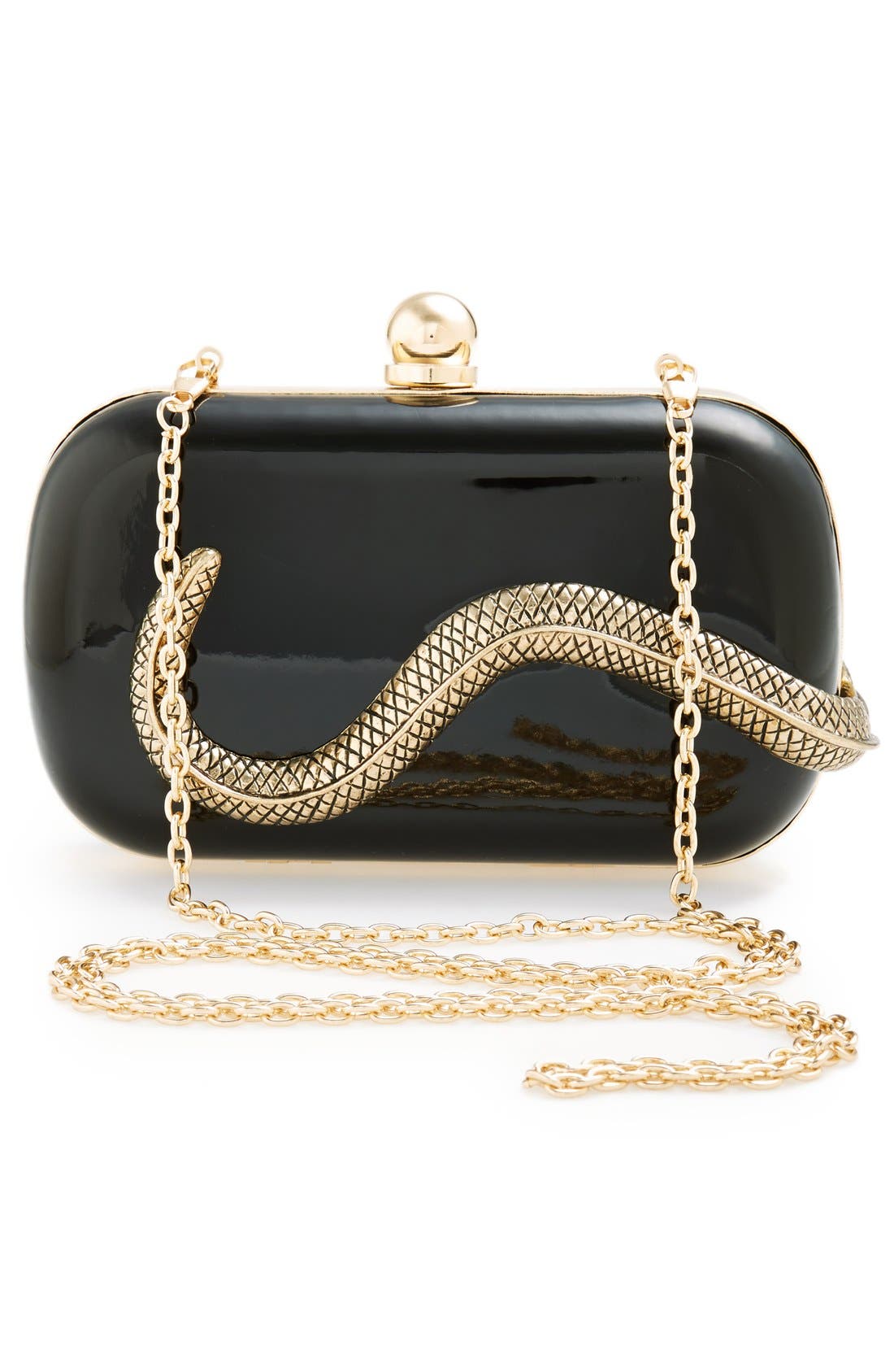 Snake Clutch, Alternate, color, BLACK