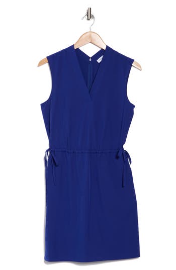 Calvin Klein Sleeveless Drawstring Waist Sheath Dress