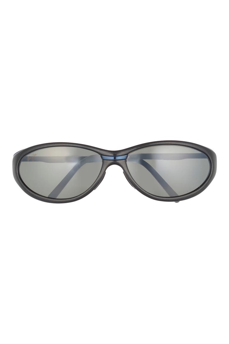 58mm Oval Sunglasses, Main, color, BLACK BLACK GREY