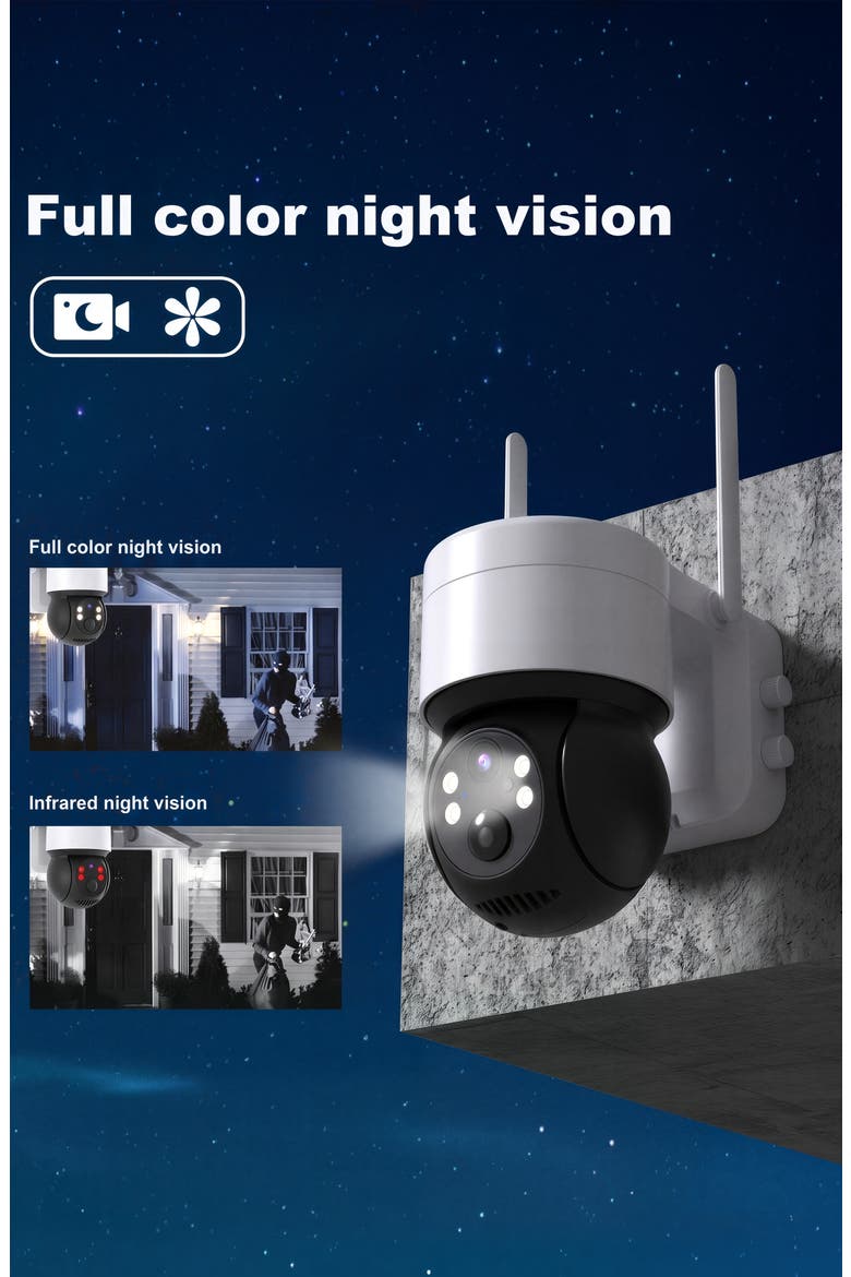 Smart WiFi Spotlight Battery Camera, Alternate, color, White