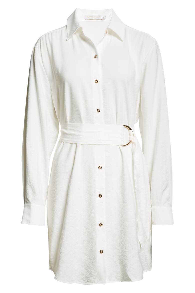 Berkley Long Sleeve Shirtdress, Alternate, color, IVORY