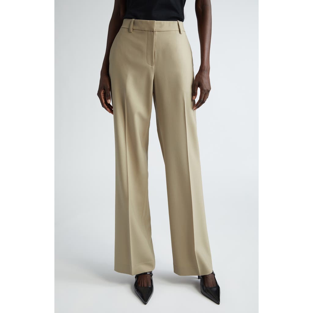 Lafayette 148 New York Gates Stretch Wool Straight Leg Pants In Gray