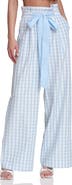 Avec Les Filles Tie Waist Wide Leg Pants