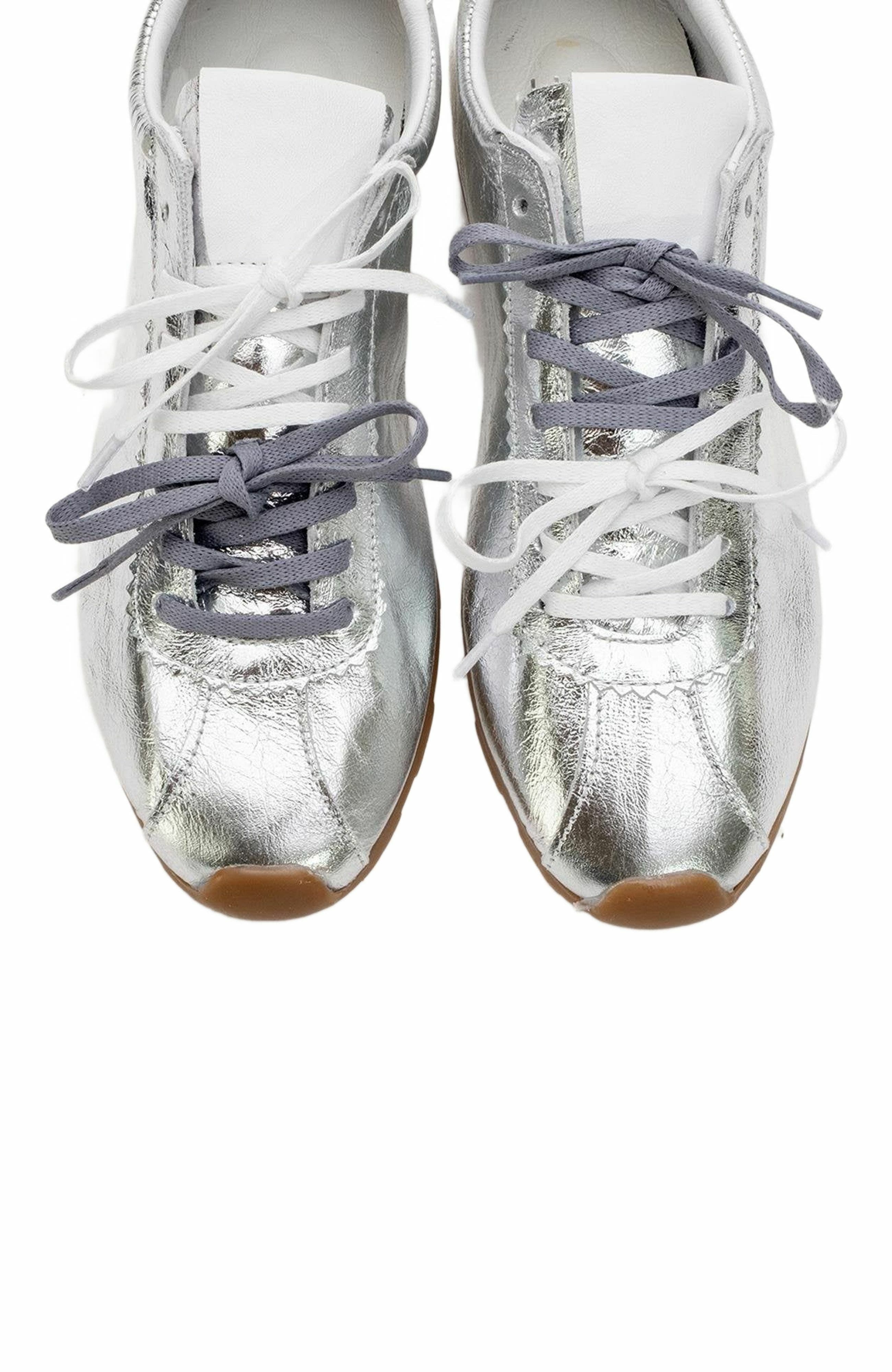 Forever 
Always Shoes Crea Leather Sneakers, Alternate, color, Silver Leather