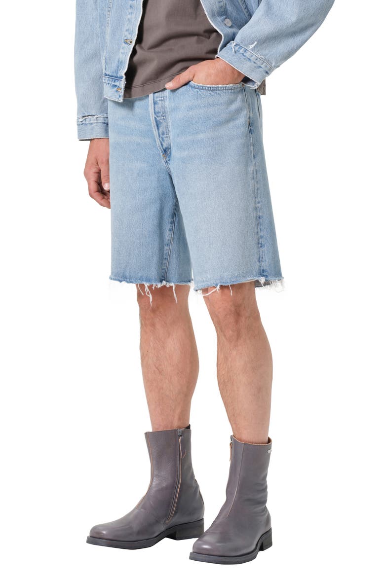 Anson Raw Hem Denim Shorts, Alternate, color, FORCE