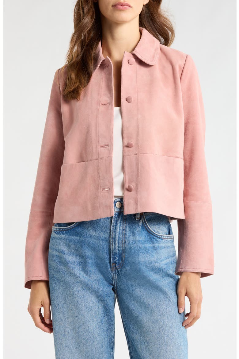 Suede Jacket, Main, color, PINK