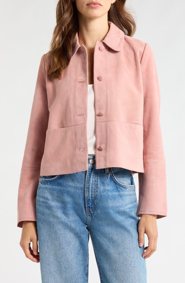 Caslon<sup>®</sup> Suede Jacket, Main, color, Pink