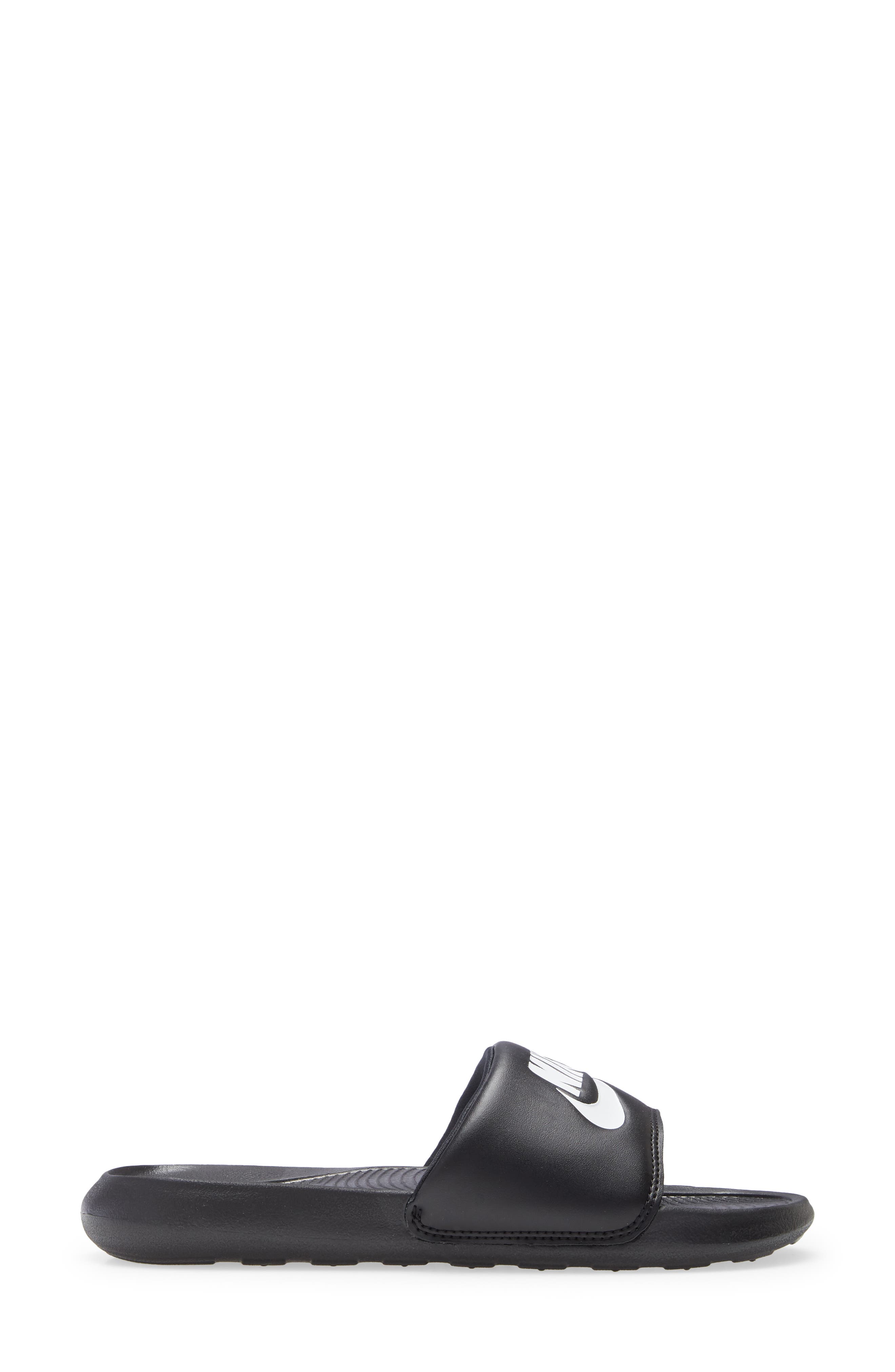 Victori Slide Sandal, Alternate, color, BLACK/ WHITE/ BLACK