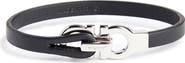 FERRAGAMO Double Gancio Leather Bracelet