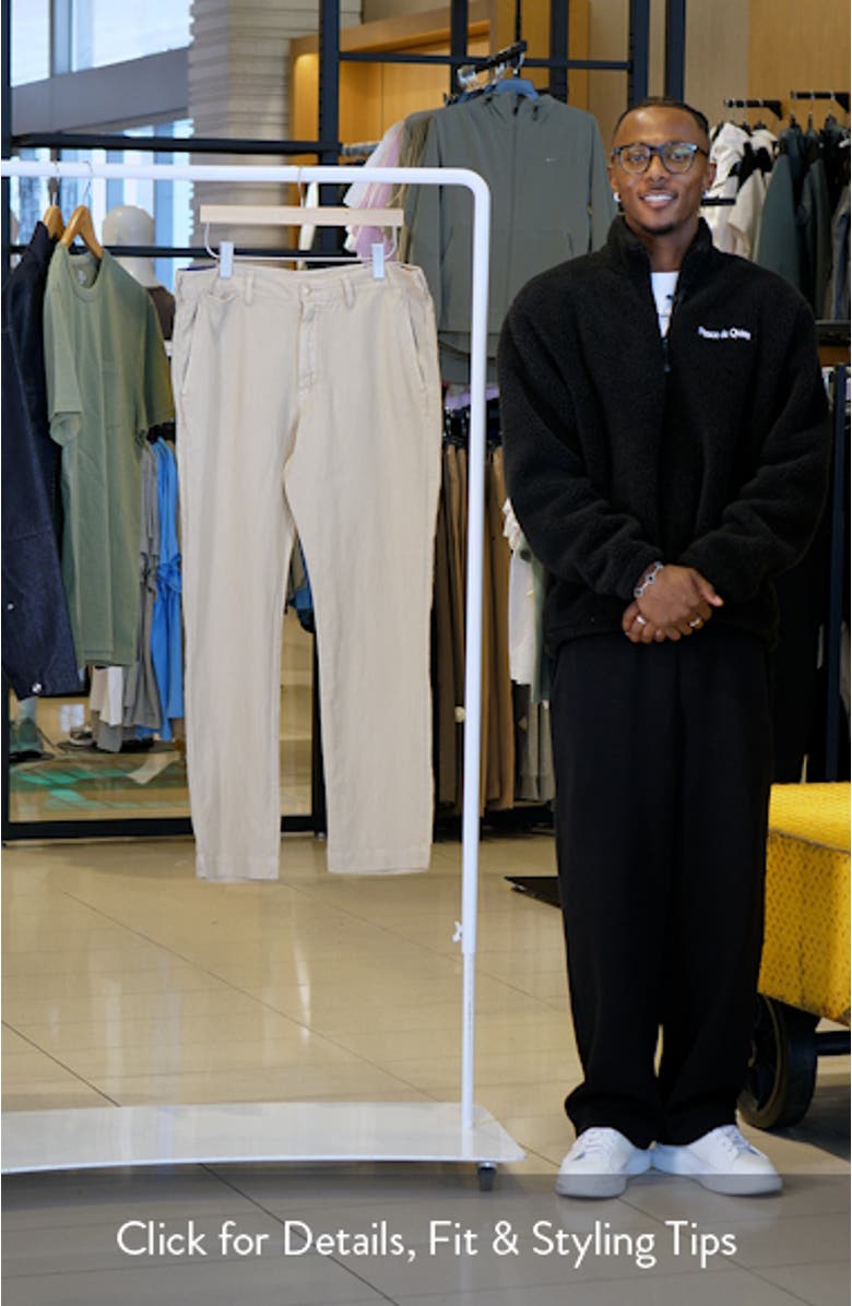 Straight Fit Linen & Cotton Pants, sales video thumbnail