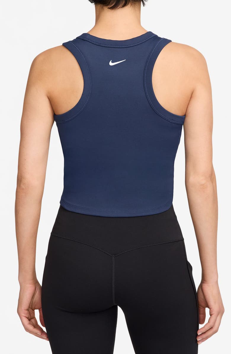 Nike One Fitted Dri-FIT Cropped Tank Top, Alternate, color, Midnight Navy