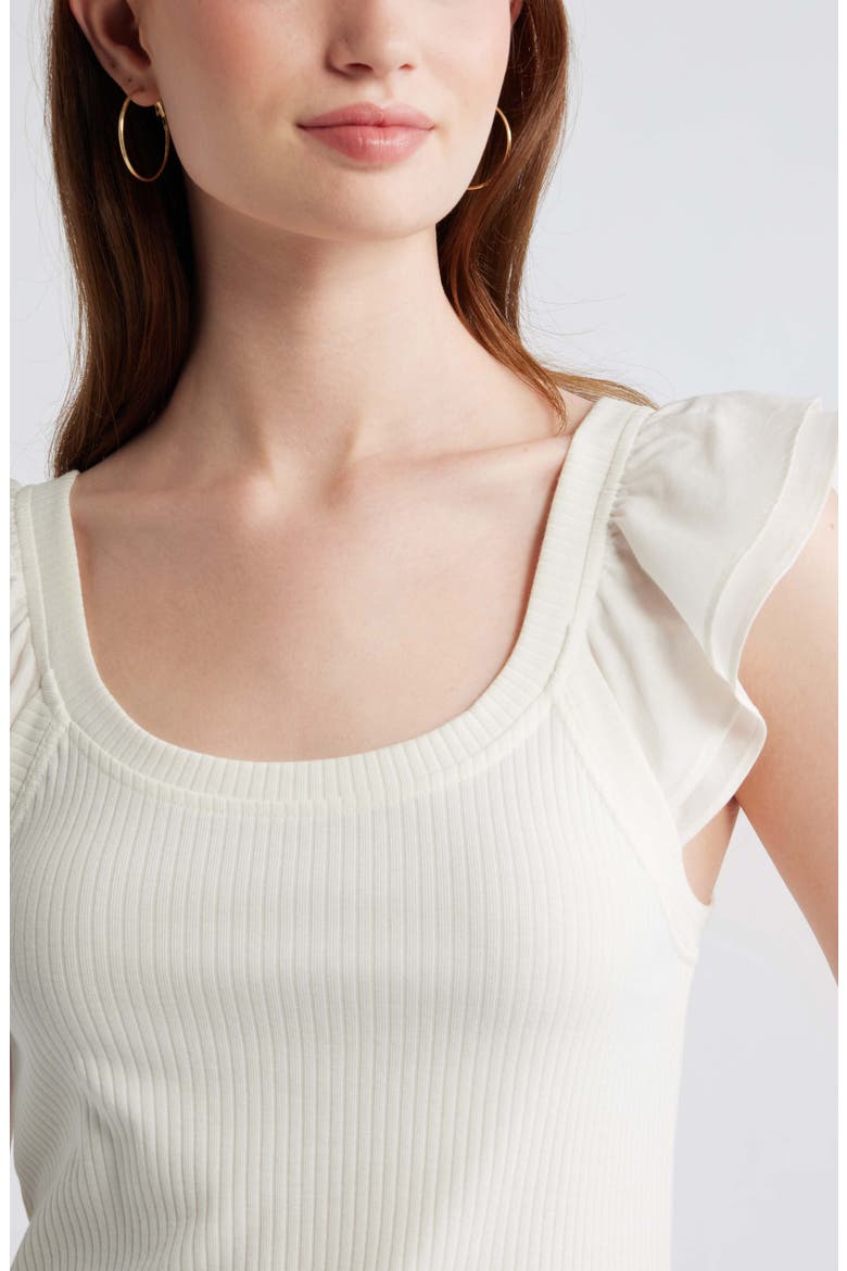 Rib Flutter Tank, Alternate, color, IVORY EGRET