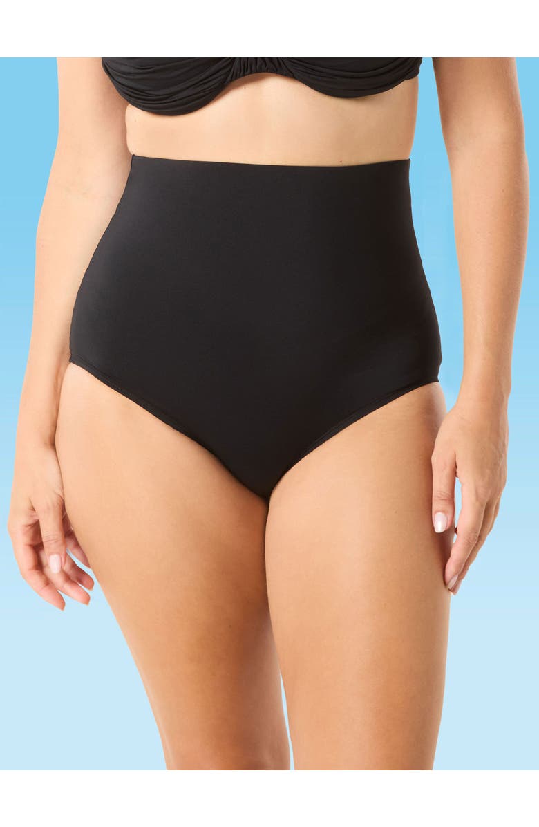 COCO REEF Serenity High Waist Bikini Swim Bottom, Main, color, Cast-Black
